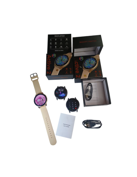 Reloj Smartwatch Inteligente T2 Pro Active Dorado