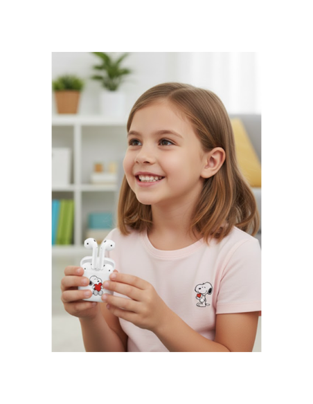 Auriculares inalámbricos con Bluetooth de dibujos animados de Disney Snoopy, personalidad creativa universal, ligero y cómodo