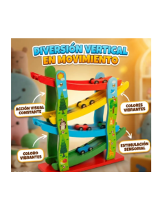 Pista de Autos de Madera Montessori