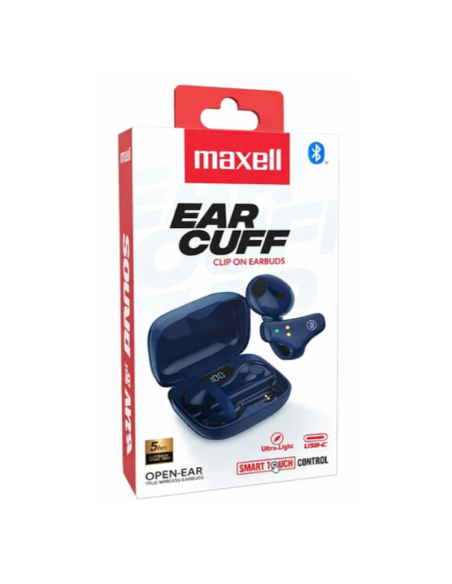 Audífonos Bt Maxell Ear Cuff Clip On Open-Ear TWS Azul