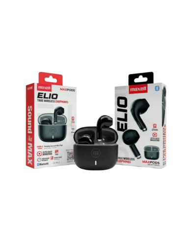 Audífonos inalámbricos Bt Maxell ELIO 12 Horas Negro